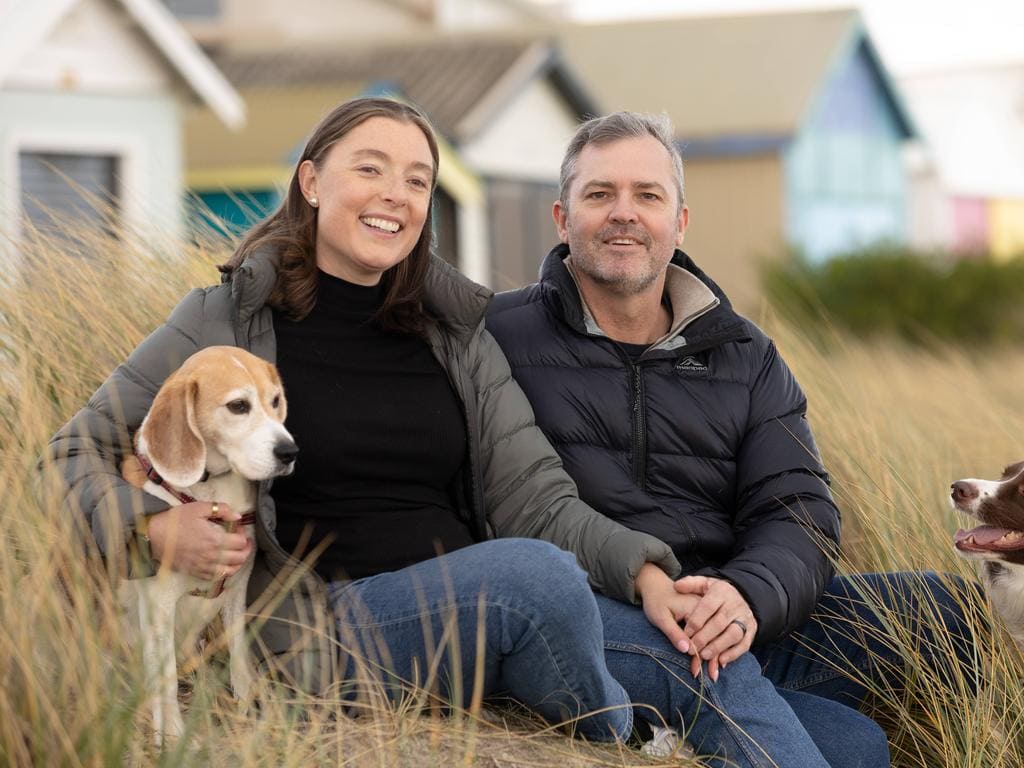 Emily Lahey and partner Jason Gregson. Picture: Jason Edwards
