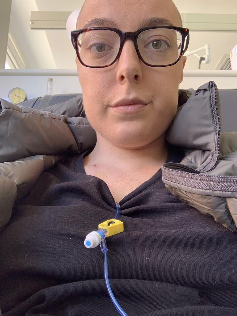 Emily Lahey during her treatment.